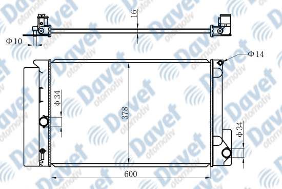 ORIS BTO342016 Motor Su Radyatoru Brazing Corolla 07-> 600×375x16 Manuel Sanzuman ***
